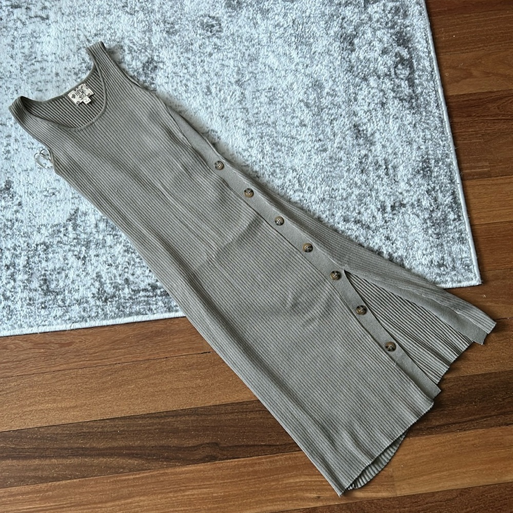 Button down sweater dress